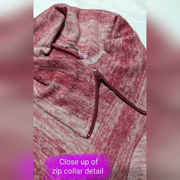 Cleo brand, heathered pink size med, ladies cowl neck sweater - Picture 7 of 12